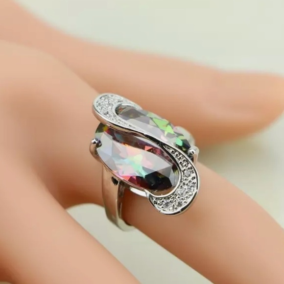 Handmade CZ S925 Multicolor Ring - Picture 2 of 2